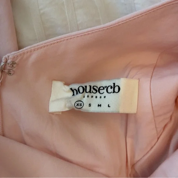 House of CB Florianne Soft Peach Bow Mini Dress - Picture 8 of 10